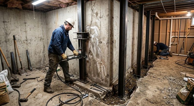Basement Foundation Repair!